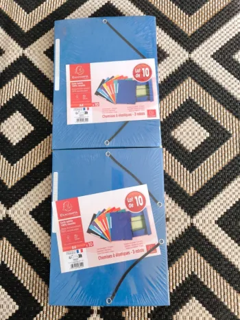 Lot de 2 packs de chemises à rabats – Exacompta – Format A4 neuf