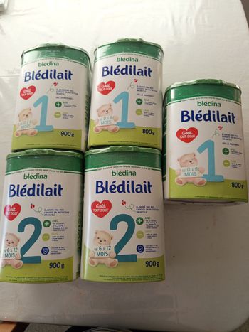 5 boîte de lait bledilait a 50€