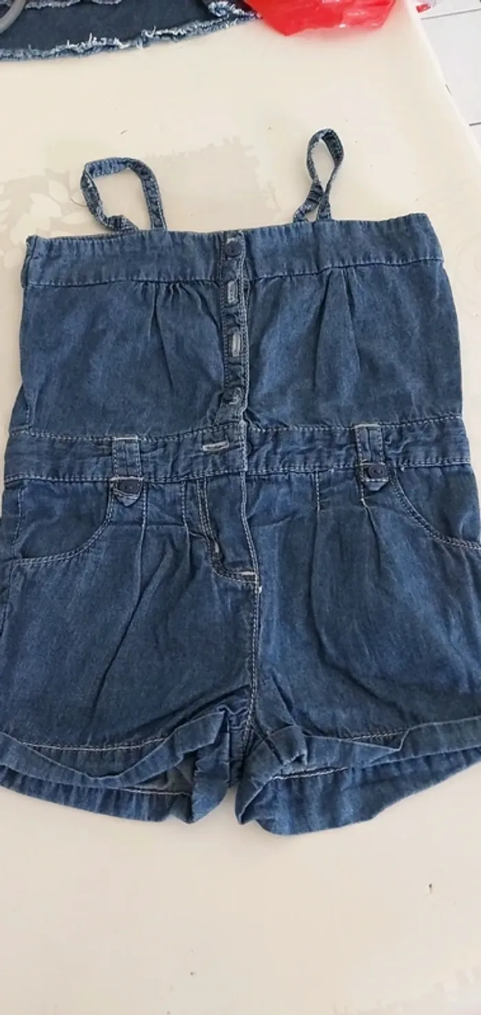 Combishort jeans léger