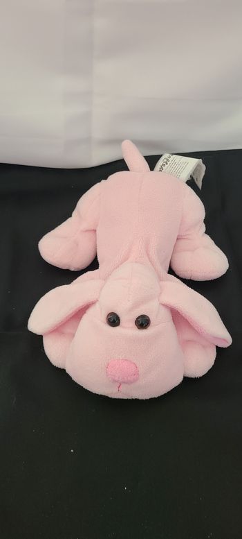 Doudou peluche TOYS R US chien rose rose 20cm