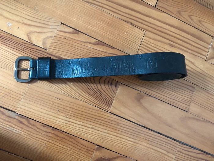 Ceinture cuir noir Marithé et François Girbaud 80 cm