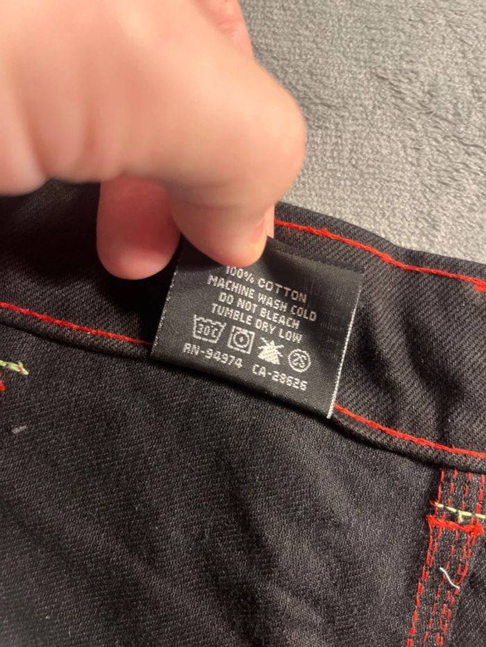Short/Jort Stussy Embroidered Red Big Logo Back – Taille L - photo numéro 8