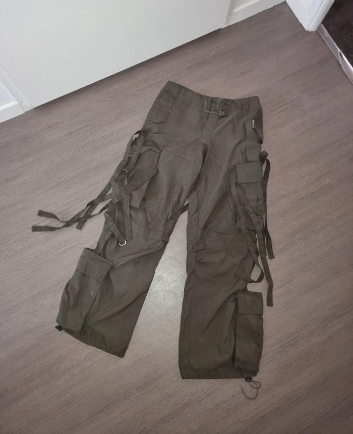 Pantalon large a frange