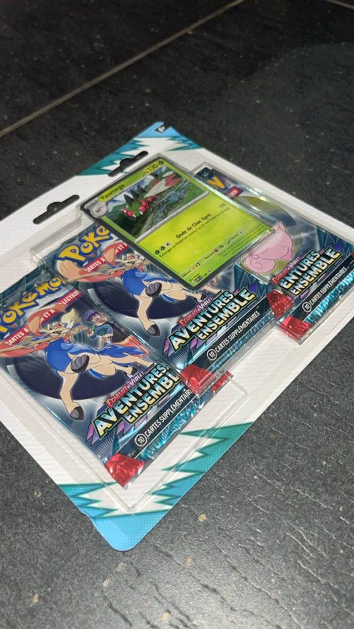 [NEUF] Jcc Pokémon Tripack 3 boosters Yanmega Écarlate et Violet EV9 aventures ensemble v1 - photo numéro 2