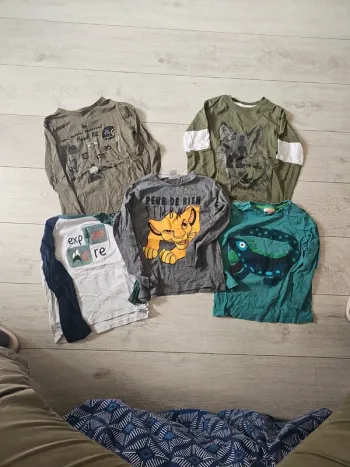 Lot de 5 t-shirts manche longue