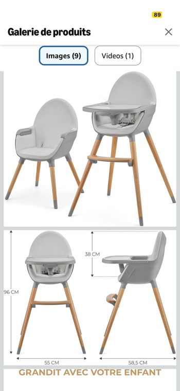 Chaise haute kinderkraft