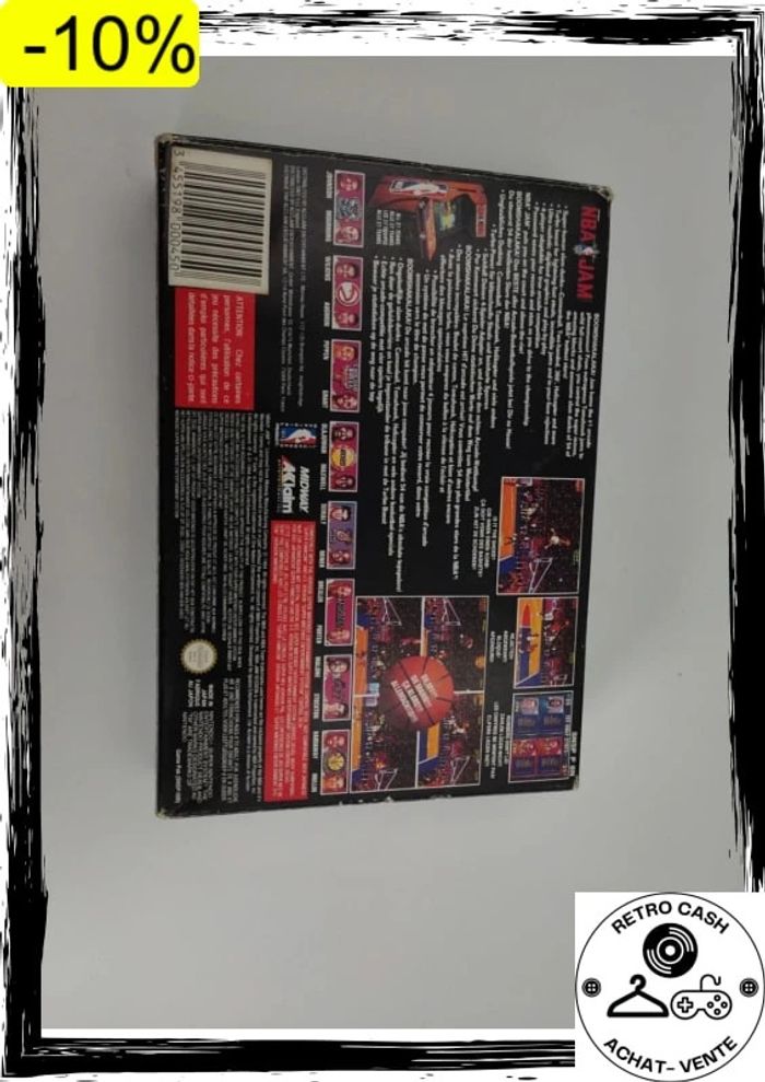 NBA Jam PAL Super Nintendo fah complet snes - photo numéro 11