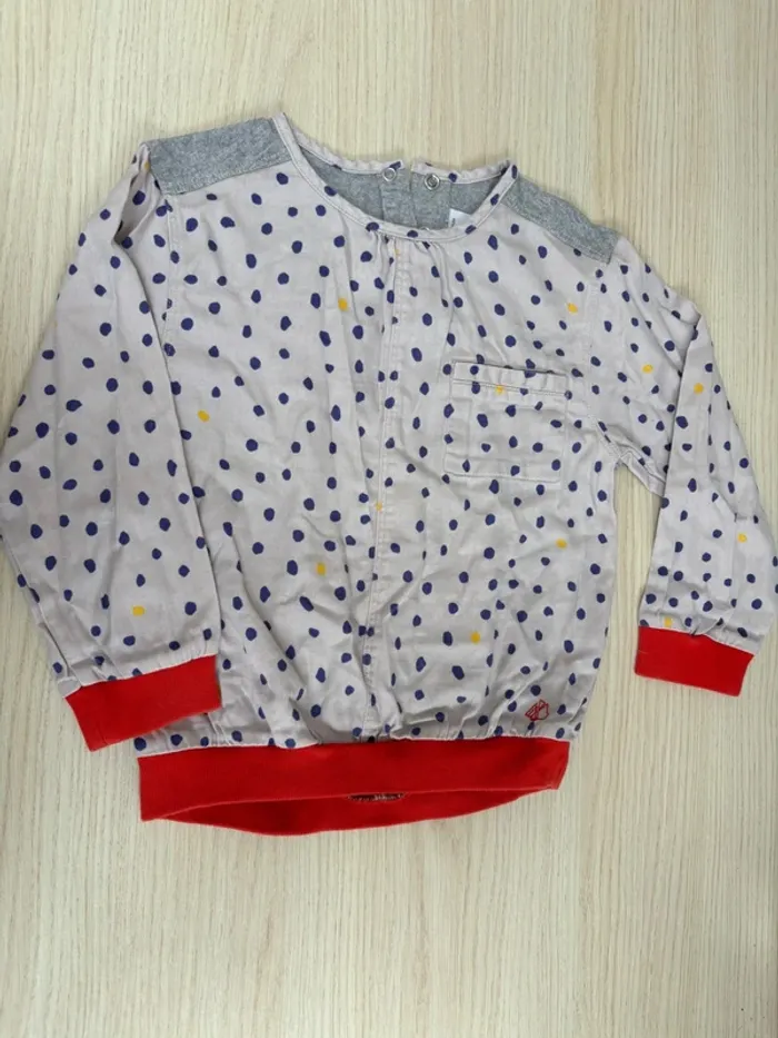 T-shirt à pois Petit Bateau taille 3 ans