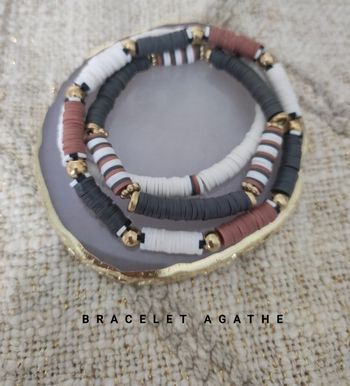 Lot bracelets perles heishi