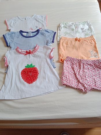 lot de vêtements été fille taille 6 mois