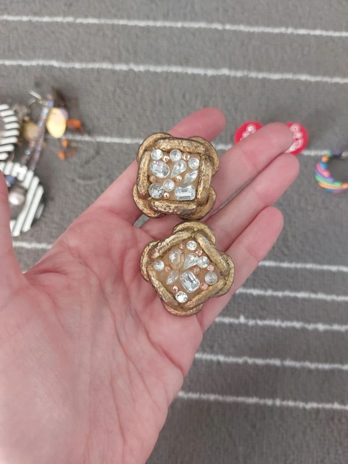 Lot boucles d'oreilles vintage - photo numéro 7