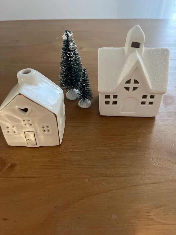 Petites maisons de Noël en céramique - photo numéro 3