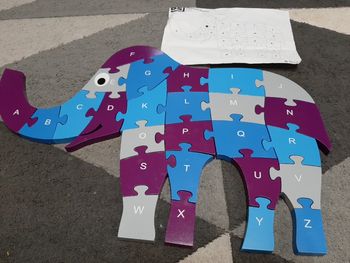 puzzle éducatif en bois épais double face éléphant BS complet + notice