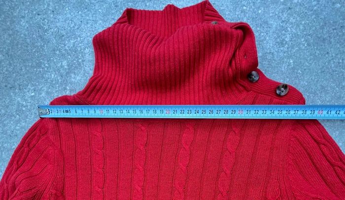 🧥 Pull rouge à col roulé torsadéTommy Hilfiger taille M 🧥 - photo numéro 8