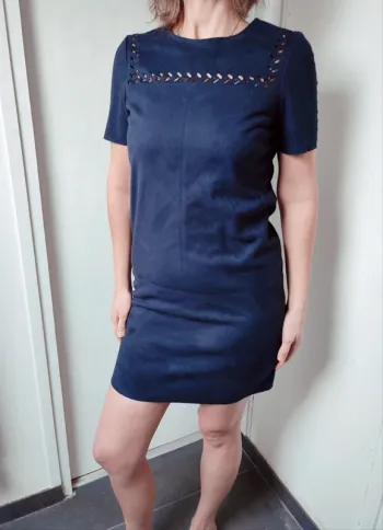 Robe droite suédine S