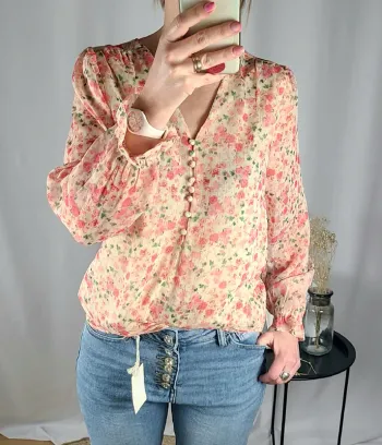 Blouse légère à fleurs 🌼 XL/42 - Neuve avec étiquette - Plusieurs tailles disponibles