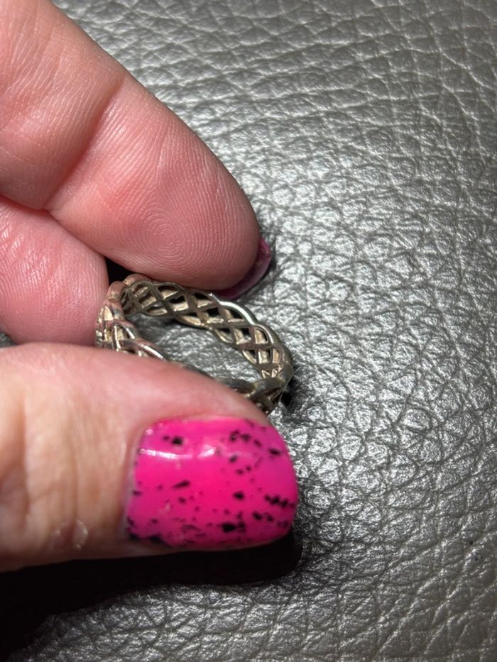 Jolie bague torsadée diamètre 19mm en argent - photo numéro 6