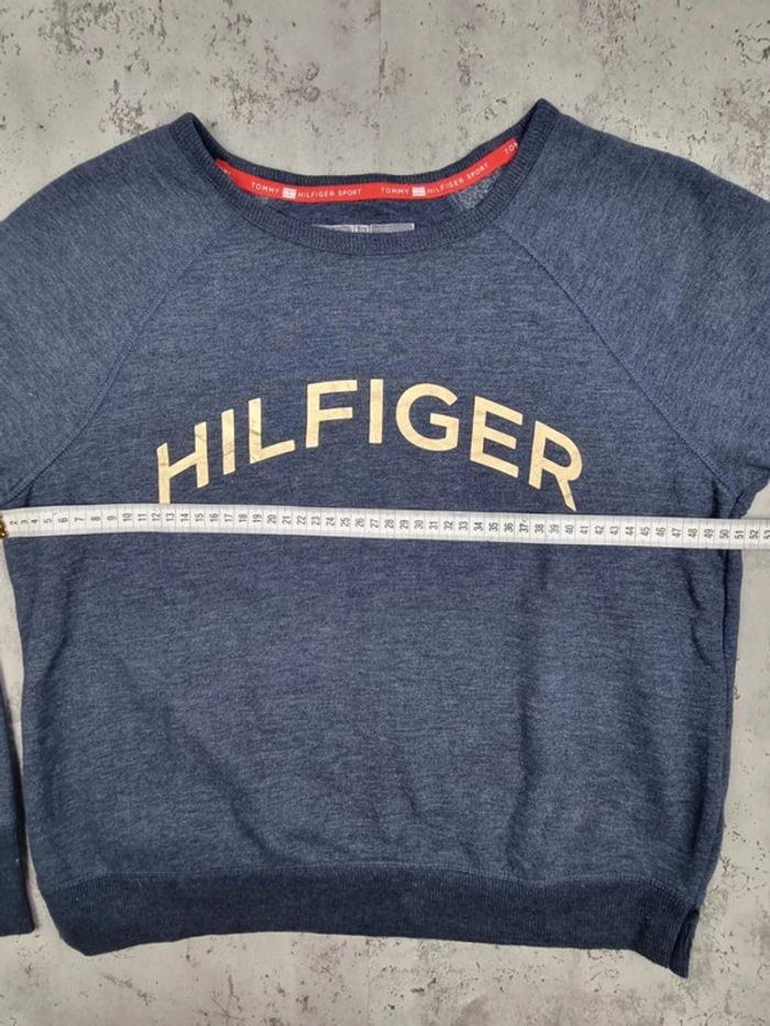 Sweat Tommy Hilfiger bleu chiné – Taille M Femmes (mesures en photos) - photo numéro 10