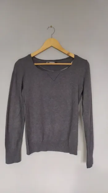 Pull gris femme
