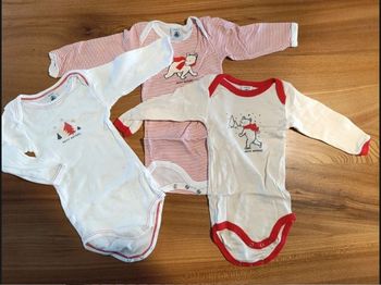 lot 3 bodies petit bateau 6 mois