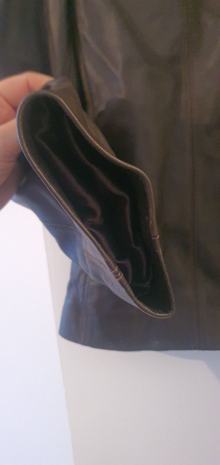 Veste cuir marron - photo numéro 3
