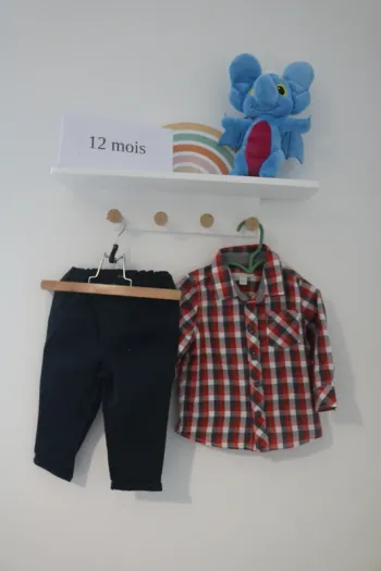 Ensemble chemise Esprit et pantalon Kiabi 12 mois