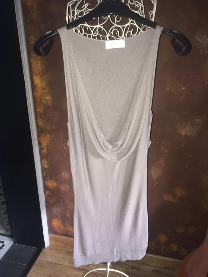 Jolie petite blouse en maille beige le complici - photo numéro 3