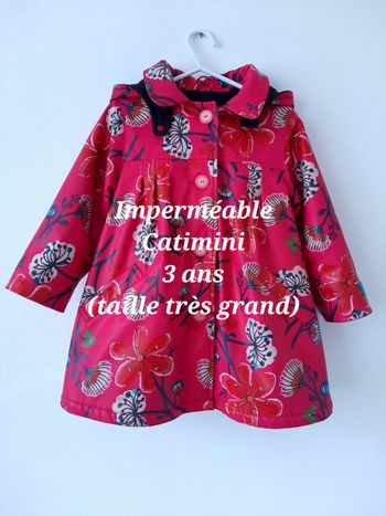 Imperméable 3 ans