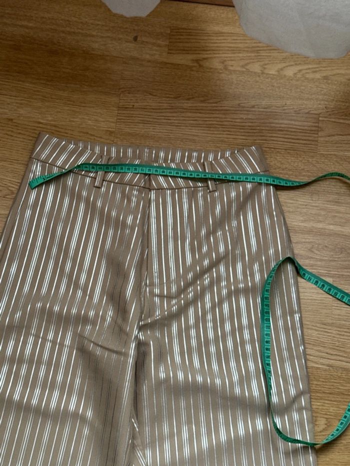 Pantalon à rayure argenté taille 36 - photo numéro 12