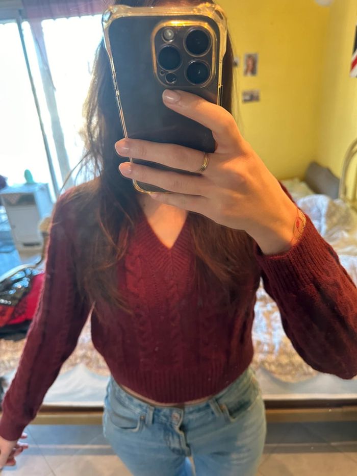 Pull bordeaux femme shein - photo numéro 3
