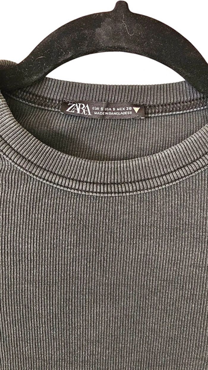 t-shirt Zara gris taille S - photo numéro 4