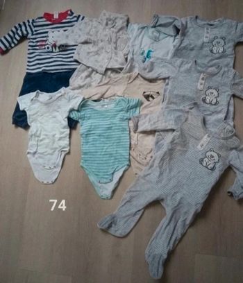 Lot de vètements 11 pièces garçons  taille 74