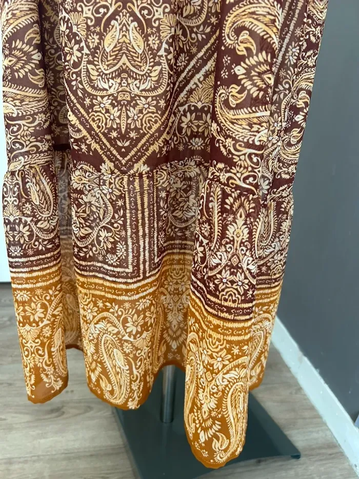 La fée maraboutée robe longue été imprimée cachemire femme, taille M - photo numéro 4