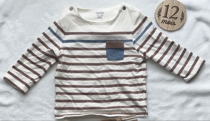 Ensemble t-shirt marinière + jeans👕👖 - photo numéro 2