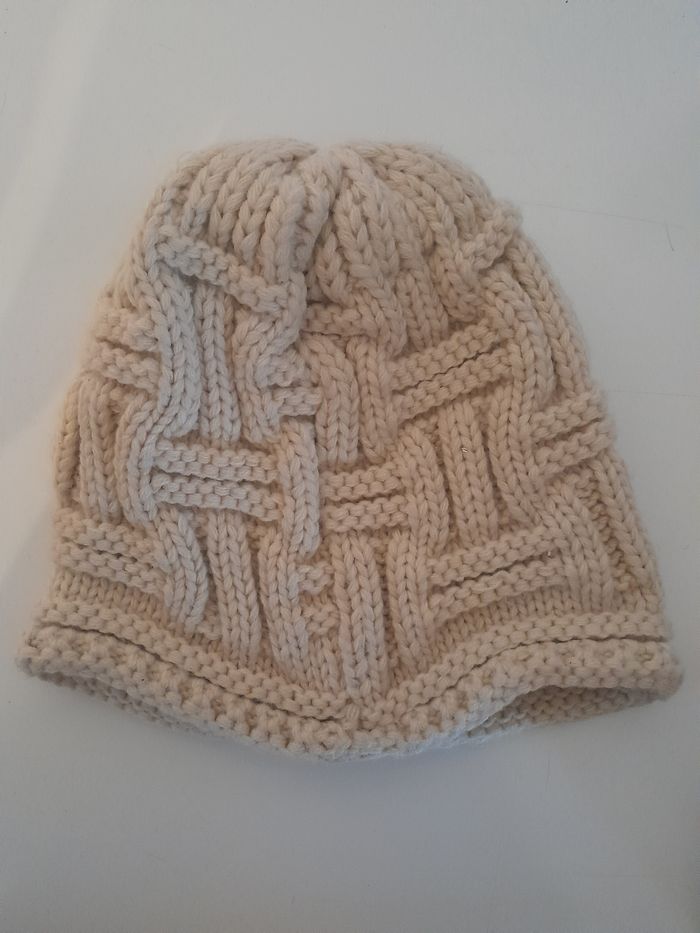 Bonnet femme beige et marron - photo numéro 3