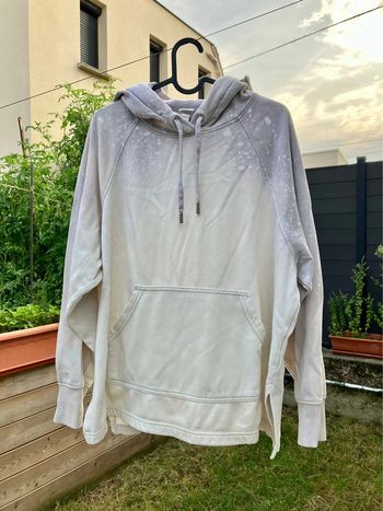Upcycling - pull sweat-shirt à capuche psychédélique tie and dye