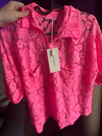 Chemise fleuri rose peps en dentelle TU