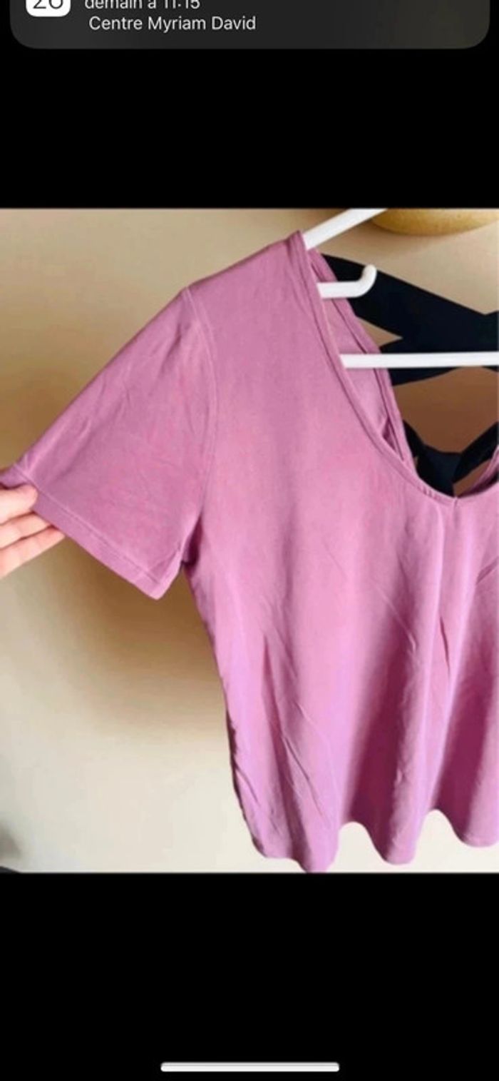 Sublime tee-shirts kiabi rose laçage dos taille M - photo numéro 4