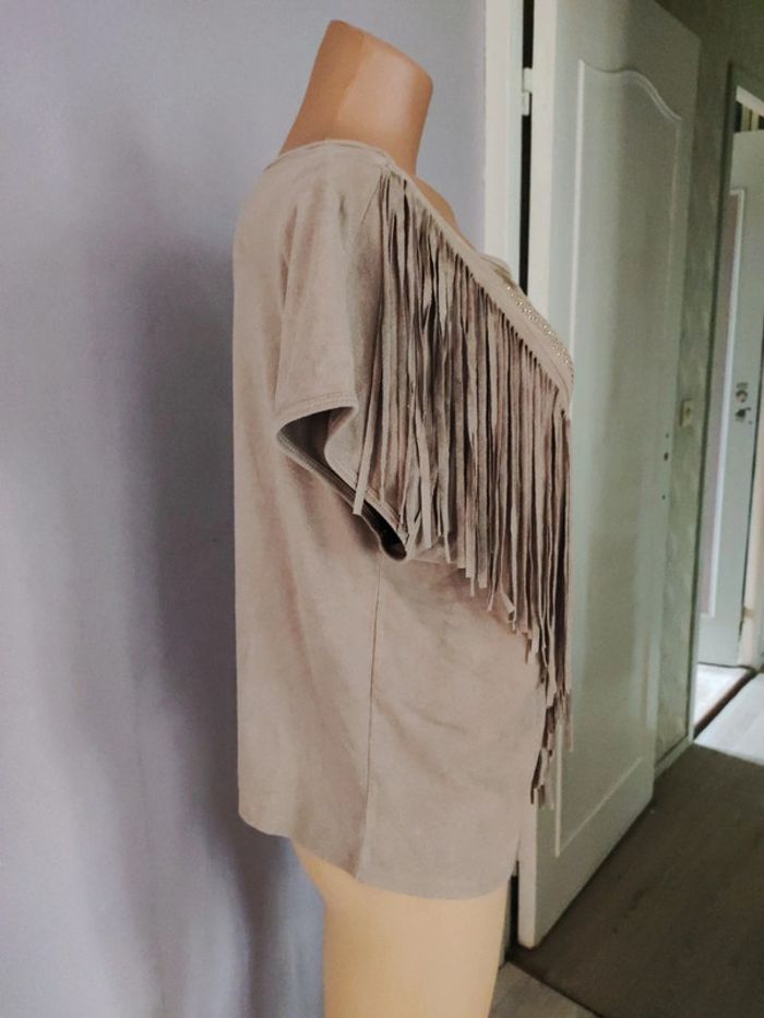 Top velours à franges et rivets - photo numéro 4