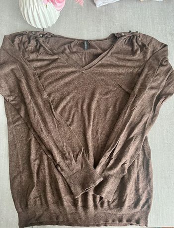 Jolie Pull Fin Marron naf naf taille L