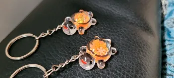 Lot porte-clés tortue fluorescentes