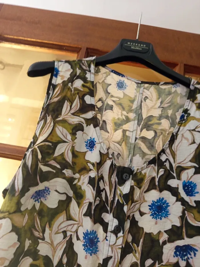 Combinaison fleurie verte blanche et bleue - photo numéro 8