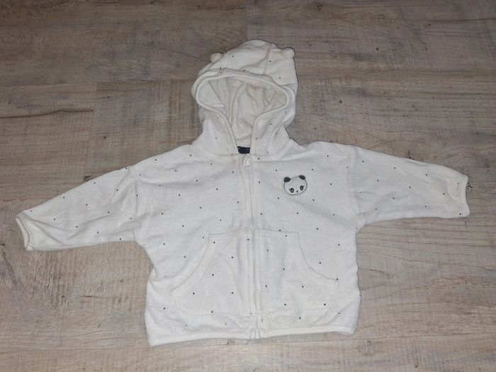 Gilet blanc fille 6 mois