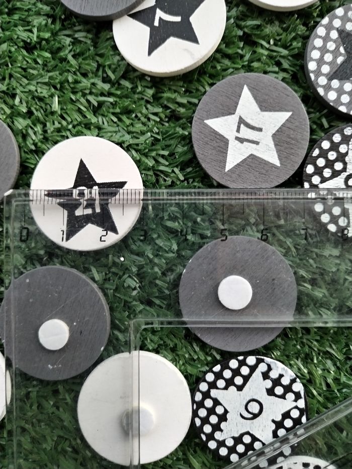 Lot de 24 chiffres en bois Calendrier de l'Avent Noël - photo numéro 3