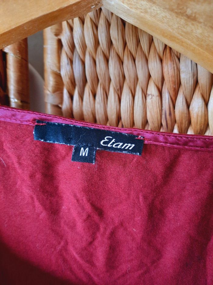 Blouse Etam bordeaux M - photo numéro 4