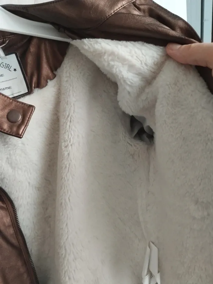 Veste cuivre simili fille 10 ans - photo numéro 4
