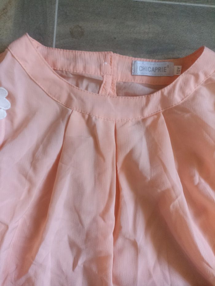 blouse chicaprie rose clair 10 ans - photo numéro 2