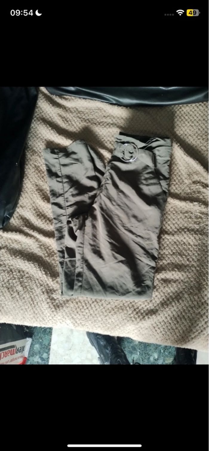 Pantalon léger habillé kaki Kiabi 36