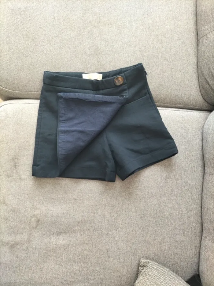 Jupe short Bleu marine Zara - photo numéro 4