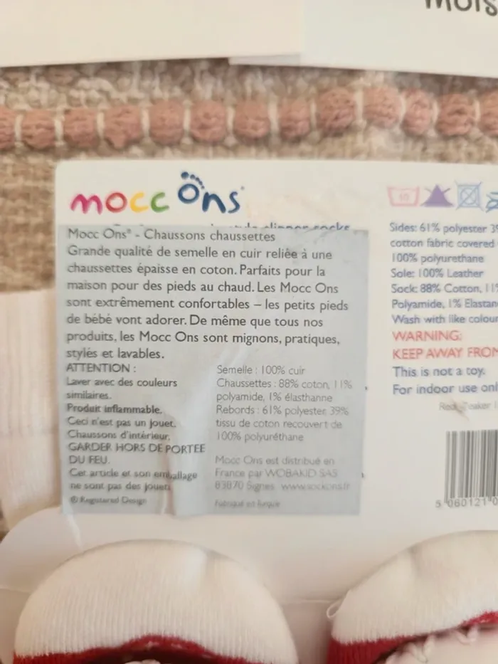 Chaussons semelle cuir neufs 12 - 18 mois - photo numéro 3